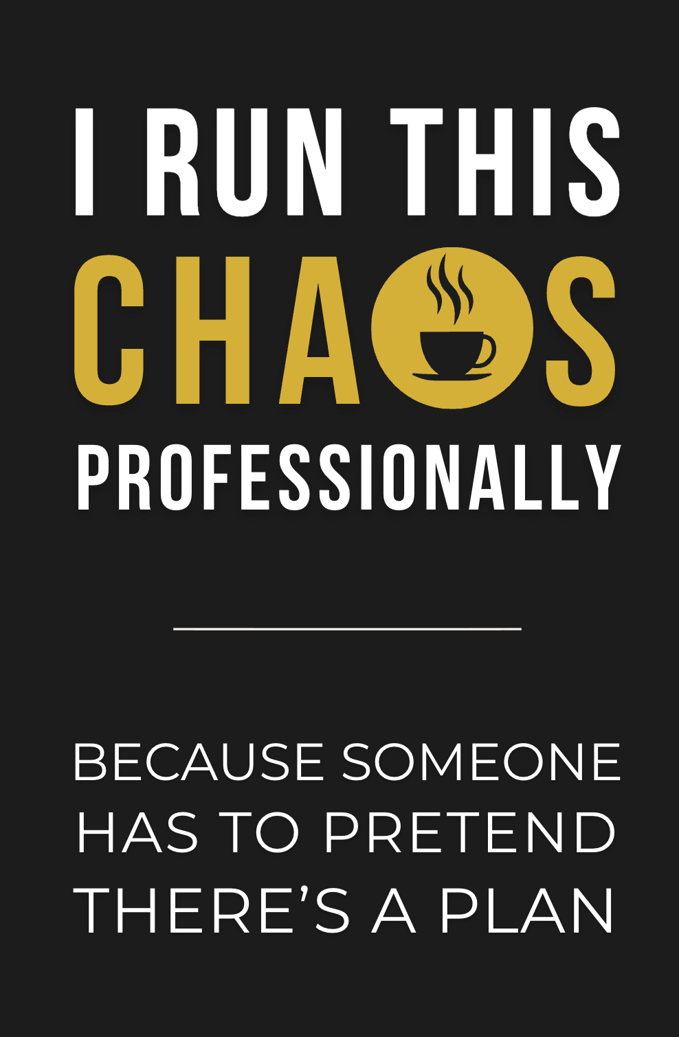 I Run This Chaos Professionally — funny coworker gift planner cover